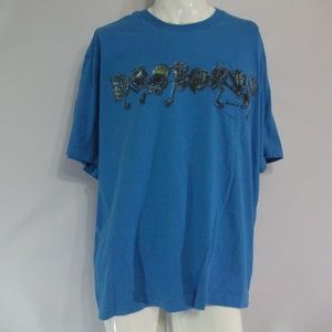 4/$20 Keepin' It Reel 2XL Mens Blue T Shirt